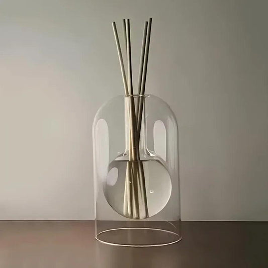 Flacon diffuseur de parfum 130/200 ml, vase diffuseur de style simple, flacon en verre, flacon d'aromathérapie pour huiles essentielles de style européen