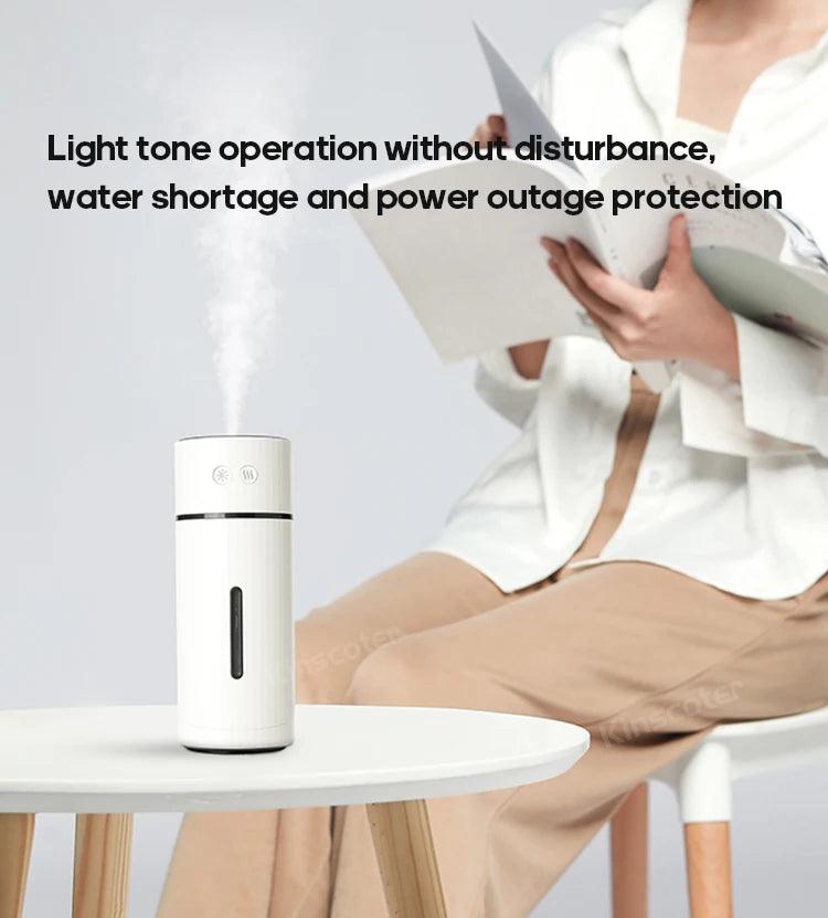 Humidificateur d'air sans fil 260 ml, diffuseur d'aromathérapie USB, batterie rechargeable 1000 mAh, brumisateur ultrasonique silencieux