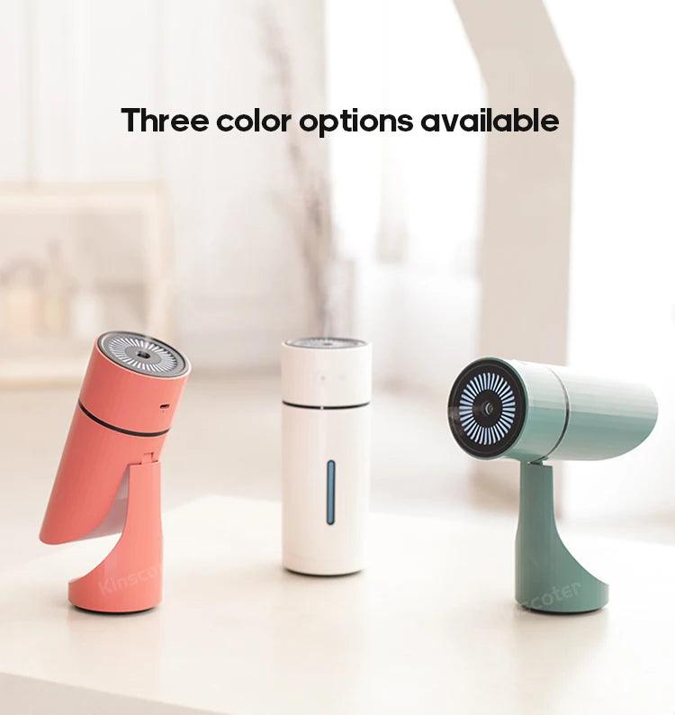 Humidificateur d'air sans fil 260 ml, diffuseur d'aromathérapie USB, batterie rechargeable 1000 mAh, brumisateur ultrasonique silencieux