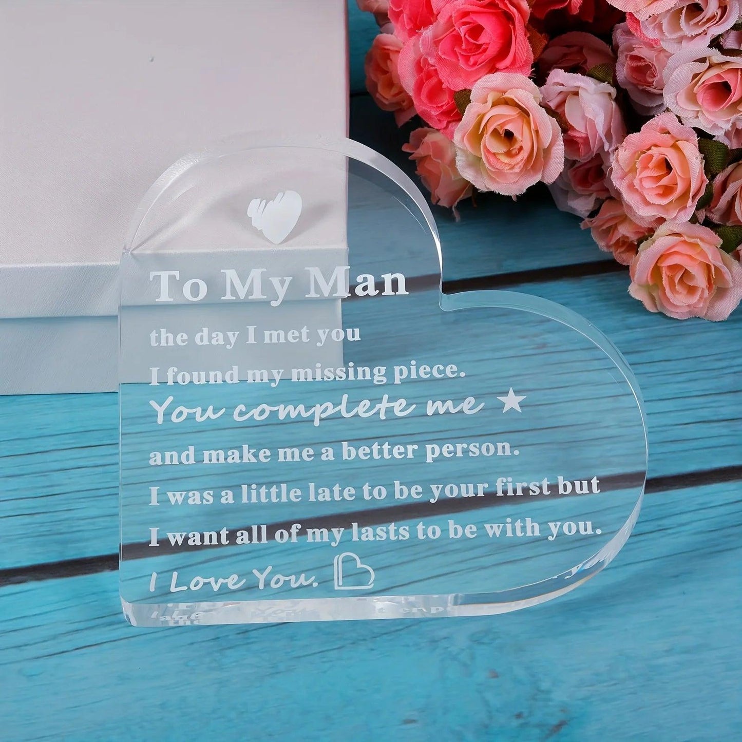 1pc femme cadeau pour mari petit ami anniversaire anniversaire Saint Valentin cadeau fiançailles mariage cadeau plaque décoration ornement
