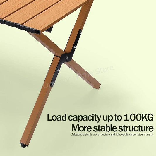 Table pliante de camping, table portable d'extérieur pour rouleaux d'œufs, table pliante pour pique-nique, table à manger sédentaire, table légère, bureau pliant