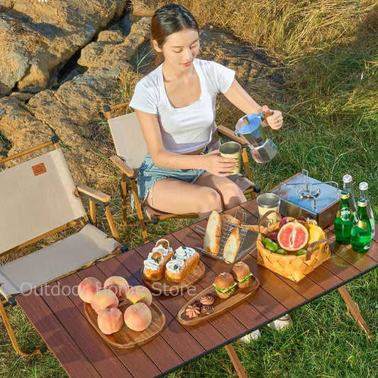 Table pliante de camping, table portable d'extérieur pour rouleaux d'œufs, table pliante pour pique-nique, table à manger sédentaire, table légère, bureau pliant