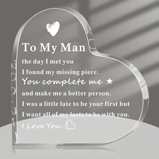 1pc femme cadeau pour mari petit ami anniversaire anniversaire Saint Valentin cadeau fiançailles mariage cadeau plaque décoration ornement