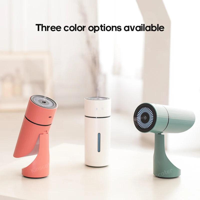 Humidificateur d'air sans fil 260 ml, diffuseur d'aromathérapie USB, batterie rechargeable 1000 mAh, brumisateur ultrasonique silencieux