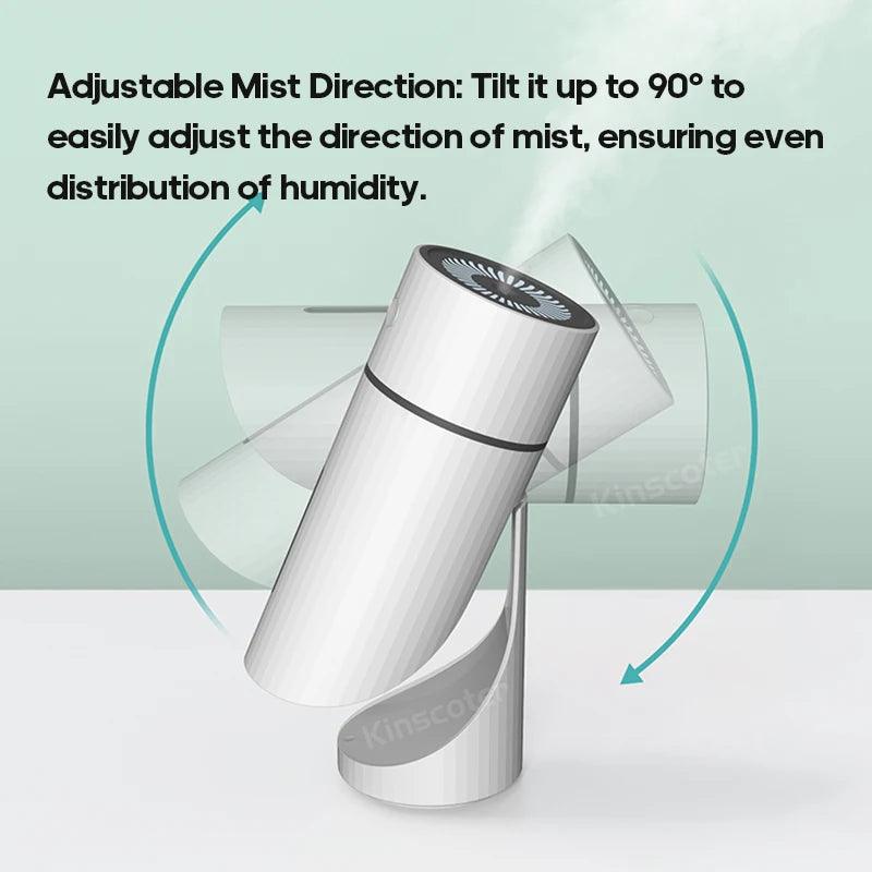 Humidificateur d'air sans fil 260 ml, diffuseur d'aromathérapie USB, batterie rechargeable 1000 mAh, brumisateur ultrasonique silencieux