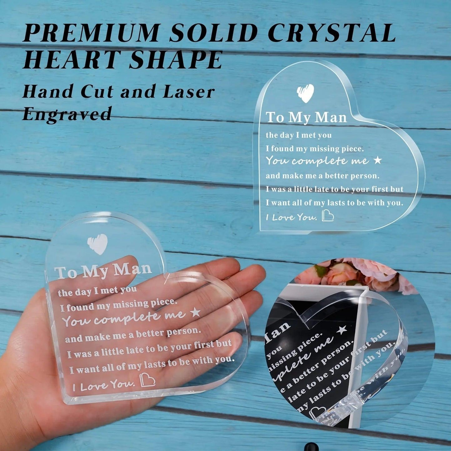 1pc femme cadeau pour mari petit ami anniversaire anniversaire Saint Valentin cadeau fiançailles mariage cadeau plaque décoration ornement