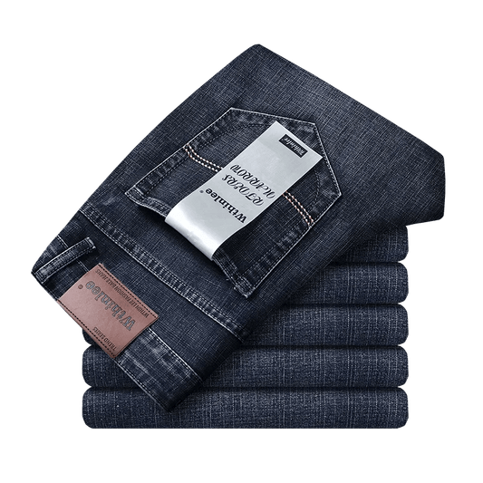 Wthinlee New Business Jeans Homme Décontracté Droit Stretch Mode Classique Bleu Noir Travail Denim Pantalon Homme Marque Vêtements