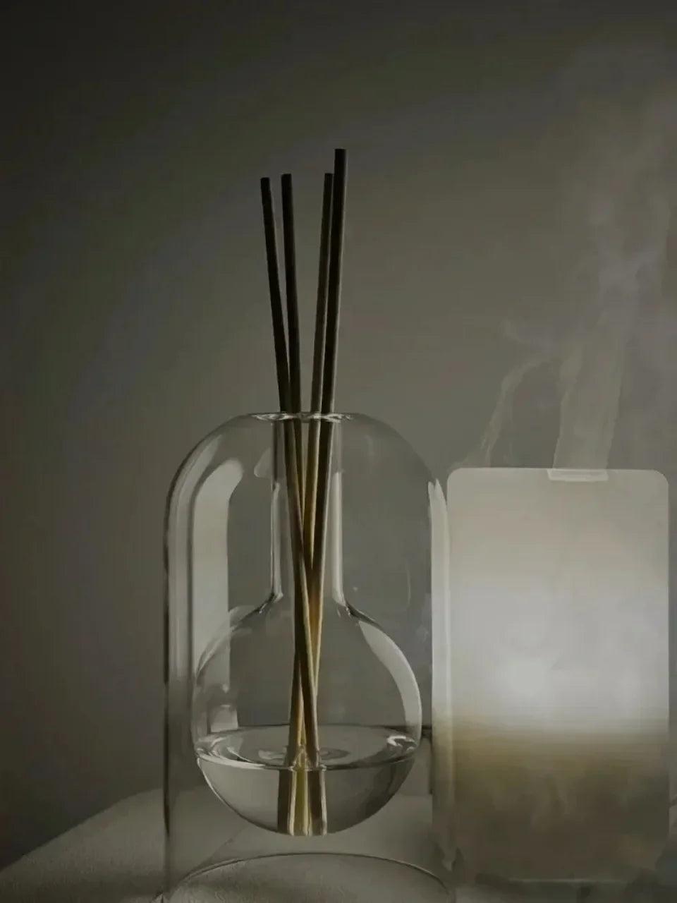 Flacon diffuseur de parfum 130/200 ml, vase diffuseur de style simple, flacon en verre, flacon d'aromathérapie pour huiles essentielles de style européen