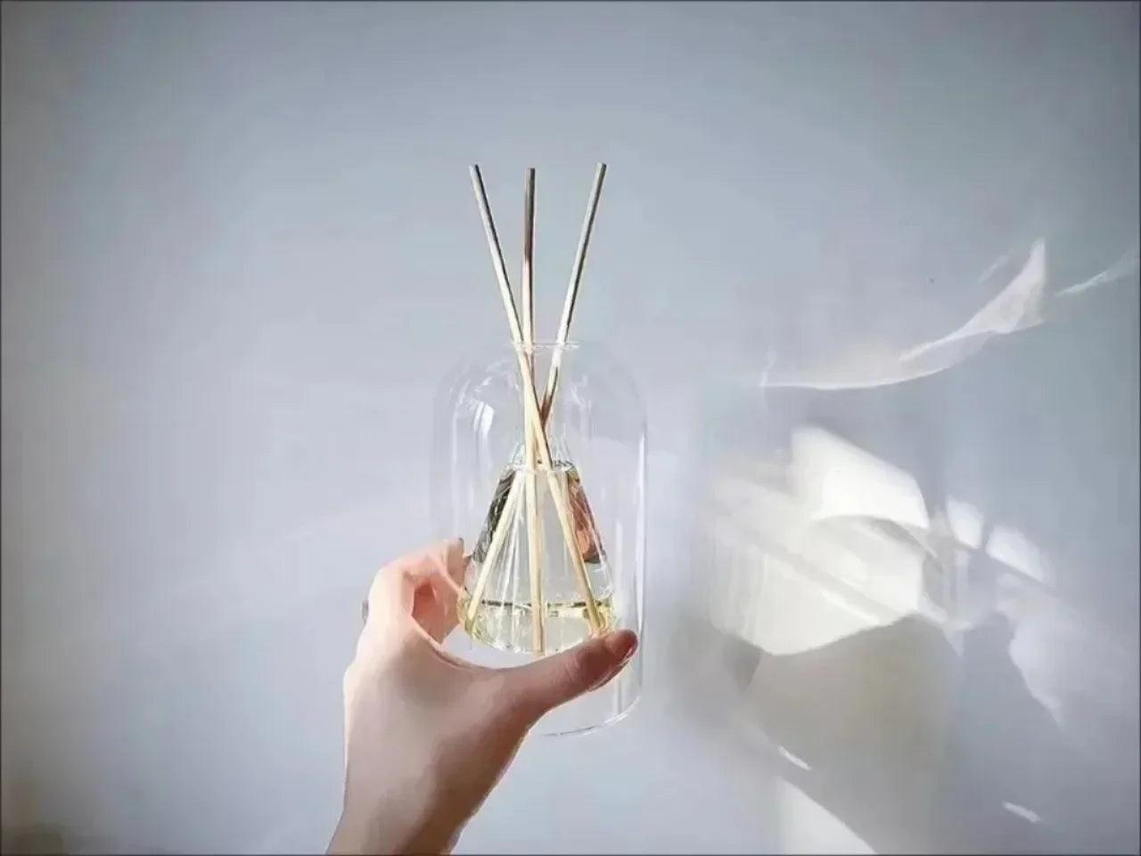 Flacon diffuseur de parfum 130/200 ml, vase diffuseur de style simple, flacon en verre, flacon d'aromathérapie pour huiles essentielles de style européen