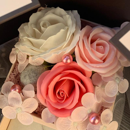 Mothers Day Gift Double Door Rose Gift Box, Jewelry Creative Decorate Boxes