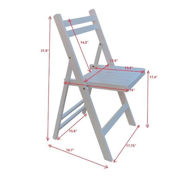 Chaises pliantes en bois à lattes pour événements spéciaux