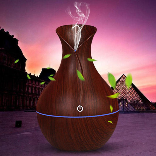 Humidificateur d'arômes ultrasonique à LED, diffuseur d'huiles essentielles, purificateur d'air, aromathérapie, petit porte-encens, bougie, parfum de yoga, brûleur d'arômes en forme de vase d'intérieur, fontaine à fumée, décoration de salon