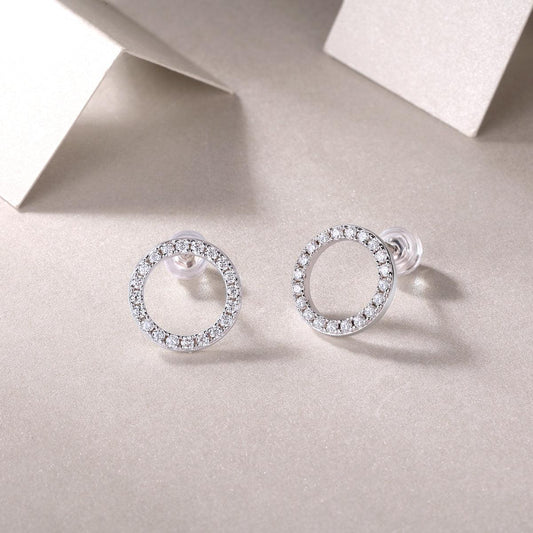 Explore Diamond Set Moissanite Silver Earrings Luxury Fashion Diamond Earring Stud Earrings