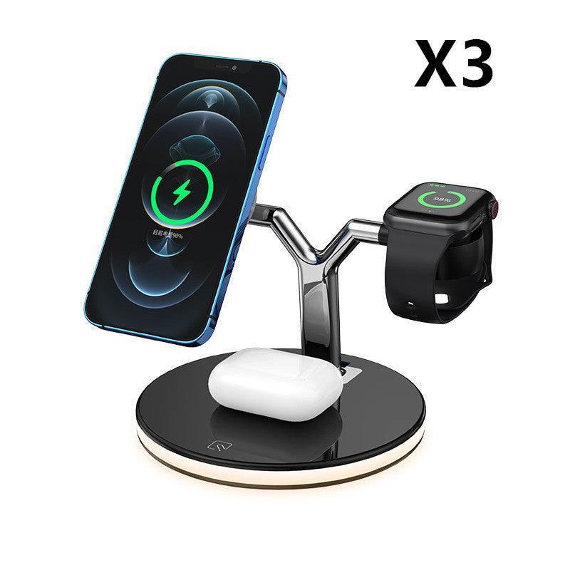 Compatible with Apple, 3 In 1 Magnetic Wireless Charger 15W Fast Charging Station For Magsafe Chargers - Grivelo