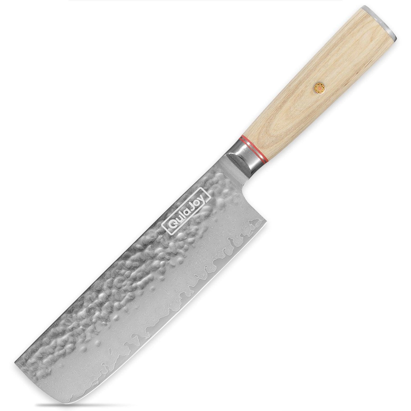 Couteau Nakiri Qulajoy 6,9 pouces, couteau à légumes professionnel, couteaux de cuisine japonais, couteau de chef Damas 67 couches, couteau de cuisine pour la maison et l'extérieur avec manche en bois ergonomique