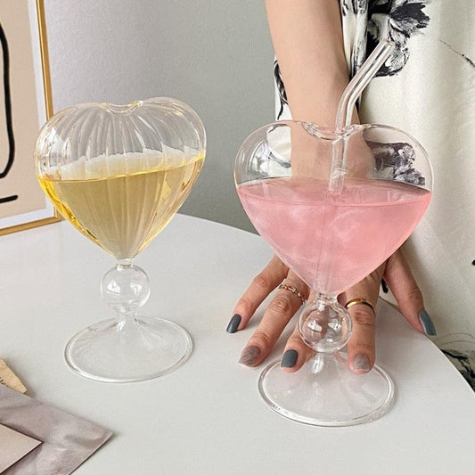 Copa de amor roja Wind Net, vaso de paja, vasos para mezclar, copas para cócteles y jugos.