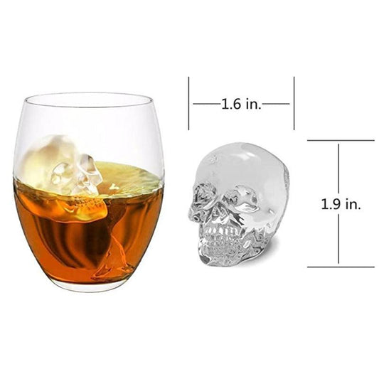 Molde de silicona para bandeja de hielo con forma de calavera, ideal para hacer cubitos de hielo en la cocina, herramientas para hacer hielo.