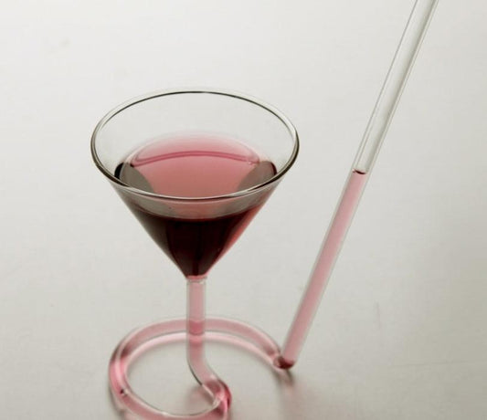 Copa de cóctel en espiral giratoria para martini, creativa, de cola larga, con pajita, para bar, fiestas, artículos de bar