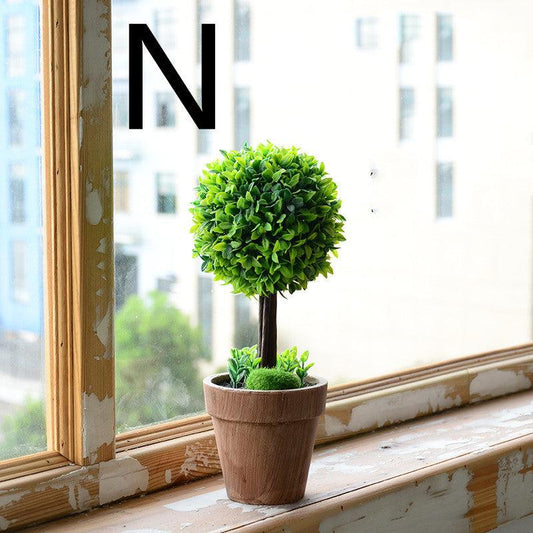 Plante artificielle idyllique et fausses fleurs en pot pour l'ameublement d'intérieur du salon