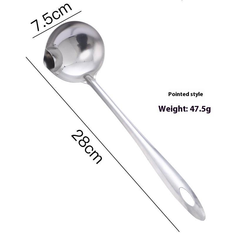Filtre à graisse en acier inoxydable à long manche pour louche domestique