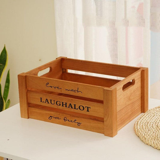 Boîtes de rangement rectangulaires en bois vintage pour bar