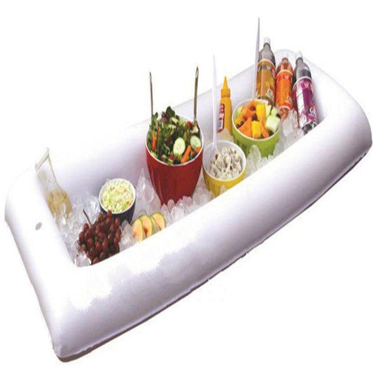 Bar à glace gonflable en PVC respectueux de l'environnement, assiette à salade pour fête sur la plage, buffet gonflable, bar d'extérieur pratique à transporter