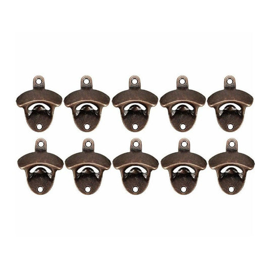 Lot de 10 décapsuleurs muraux en métal, style vintage, rustique, robuste et durable, pour bar, restaurant, maison